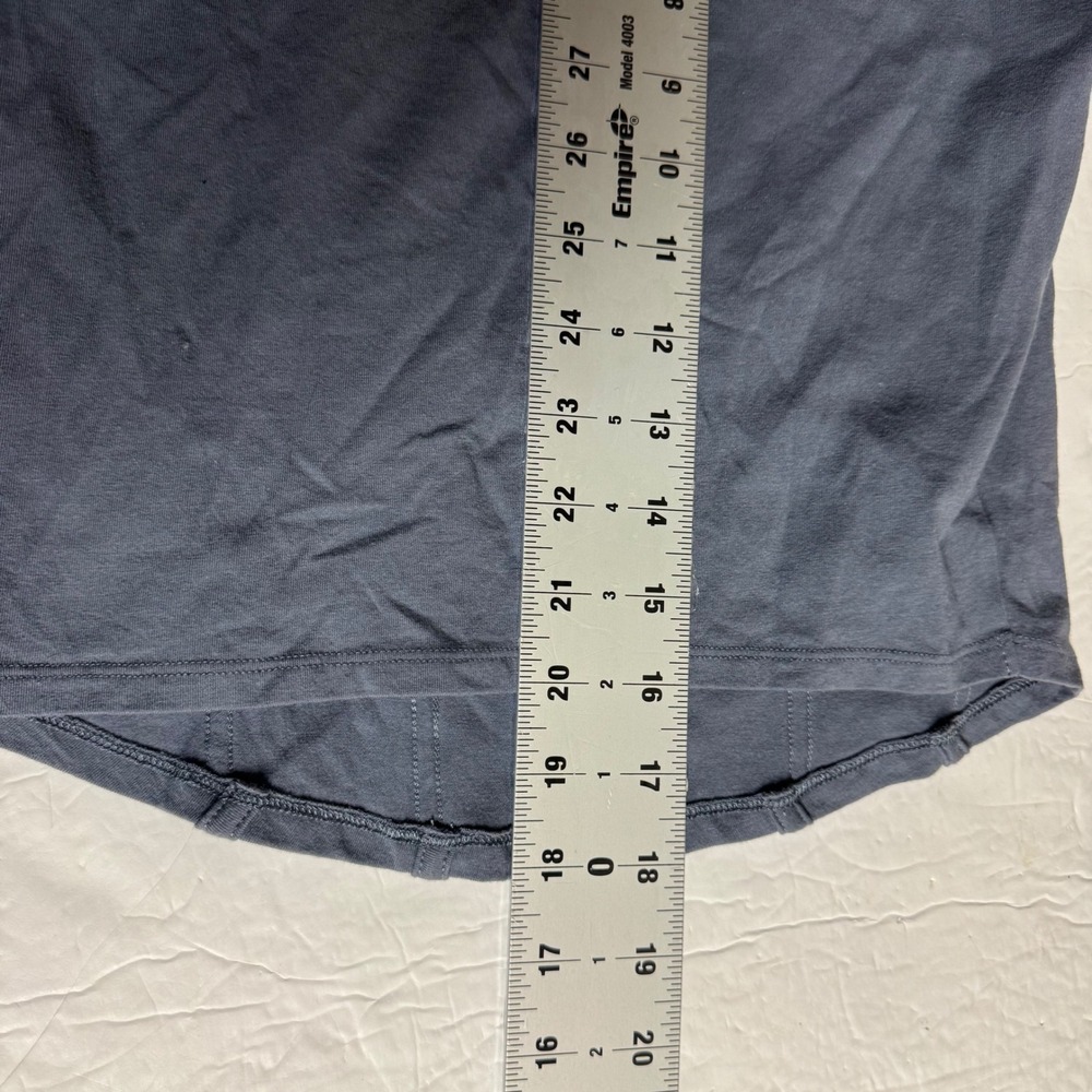 Hollister Must-Have Collection Baby Tee Gray Blue Square Neck Seamed Top Large - Picture 7 of 8